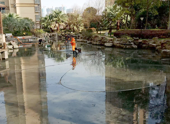 淮南景观池淤泥清理